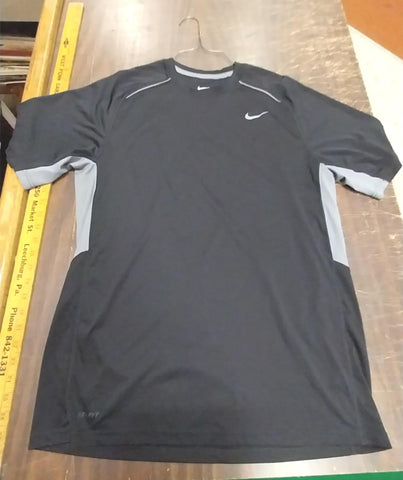 Dri- Fit Nike Large Black Grey T-shirt Running Jogging Clothing Men