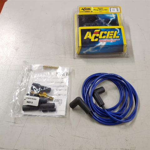 ACCEL 5mm Thundersport Blue Universal Motorcycle Spark Plug Wire Set 173087-B