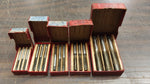 Vtg 5 Box Bay State Tap Die Company Thread High Speed M.S. Taps Tool Org. Box