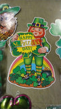 St.Patricks Day Huge Lot of Hanging Decorations Shamrock Green Leprechaun Holida