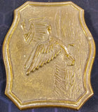 VTG Rare 1970s Flying Geese Ducks Solid Brass Hunting Wildlife Belt Buckle
