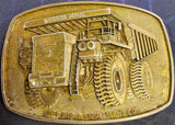 VTG 1970s Lectra Haul Unit Rig Heavy Equipment Co Dump Truck Belt Buckle Cat