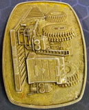 VTG 1970s Lectra Haul Unit Rig Heavy Equipment Co Dump Truck Belt Buckle Cat