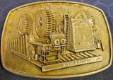 VTG 1970s Lectra Haul Unit Rig Heavy Equipment Co Dump Truck Belt Buckle Cat