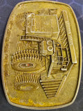 VTG 1970s Lectra Haul Unit Rig Heavy Equipment Co Dump Truck Belt Buckle Cat
