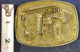 VTG 1970s Lectra Haul Unit Rig Heavy Equipment Co Dump Truck Belt Buckle Cat