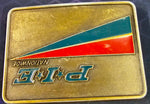 VTG 1980s PIE Nationwide Trucking Ryder Truck Semi Driver Trucker Belt Buckle