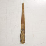 Vtg Antique Brass Letter Opener Victor J Evans Patent Attorney Washington DC