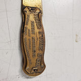 Vtg Antique Brass Letter Opener Victor J Evans Patent Attorney Washington DC