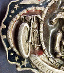 VTG 1987 Bergamot Live to Ride Motorcycle Harley Chopper Shovelhead Belt Buckle