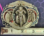 VTG 1987 Bergamot Live to Ride Motorcycle Harley Chopper Shovelhead Belt Buckle