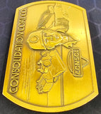 VTG 1982 Consol Coal Company Gold 3D Belt Buckle Jenkin Jones Mine Safety Award