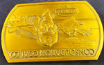 VTG 1982 Consol Coal Company Gold 3D Belt Buckle Jenkin Jones Mine Safety Award