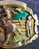 VTG 1981 Bergamot Brass Works Saddle Bronc Rodeo Ranch Cowboy Belt Buckle