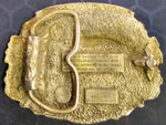 VTG 1981 Bergamot Brass Works Saddle Bronc Rodeo Ranch Cowboy Belt Buckle