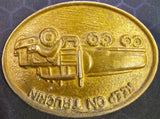 VTG "Keep on Trucking" Tanker Trucking Semi Truck Driver Brass Oval Belt Buckle