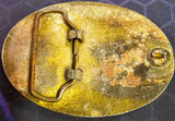VTG "Keep on Trucking" Tanker Trucking Semi Truck Driver Brass Oval Belt Buckle