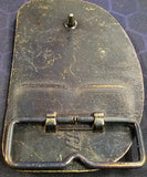 VTG 1970s Raleigh Lights Brass Belt Buckle Semi Truck Tractor Trailer Trucker