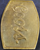VTG 1970s Coors Brewing Script Logo Brass Tone Beer Advertising Belt Buckle