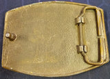 VTG 1970s Coors Brewing Script Logo Brass Tone Beer Advertising Belt Buckle