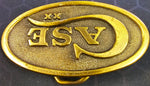 Embossed Oval Zinc Alloy Brass CASE XX Logo Belt Buckle W.R. Case and Sons