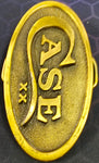 Embossed Oval Zinc Alloy Brass CASE XX Logo Belt Buckle W.R. Case and Sons