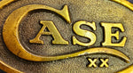Embossed Oval Zinc Alloy Brass CASE XX Logo Belt Buckle W.R. Case and Sons