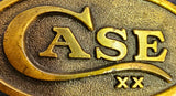 Embossed Oval Zinc Alloy Brass CASE XX Logo Belt Buckle W.R. Case and Sons
