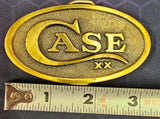 Embossed Oval Zinc Alloy Brass CASE XX Logo Belt Buckle W.R. Case and Sons