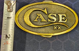 Embossed Oval Zinc Alloy Brass CASE XX Logo Belt Buckle W.R. Case and Sons