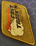 VTG 1992 Snap-On Tools Full Throttle Belt Buckle Solid Brass Race Car Hot Rod