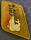 VTG 1992 Snap-On Tools Full Throttle Belt Buckle Solid Brass Race Car Hot Rod