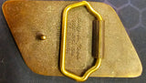 VTG 1992 Snap-On Tools Full Throttle Belt Buckle Solid Brass Race Car Hot Rod