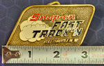 VTG 1992 Snap-On Tools Full Throttle Belt Buckle Solid Brass Race Car Hot Rod