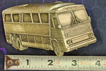 VTG 1978 Pewter Bergamot Brass Works City Bus Belt Buckle Made in USA Advertisin