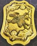 VTG Western Country Cowboy Square Dance Gold Tone Belt Buckle