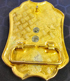 VTG Western Country Cowboy Square Dance Gold Tone Belt Buckle