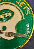VTG 1971 New York Jets Pro Football NFL Properties INC Metal Belt Buckle