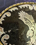 VTG Country Western Silver Black Flying Eagle Belt Buckle Rope Rodeo Patriotic