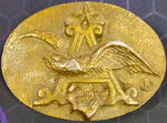 VTG 1980s Brass Anheuser Busch Budweiser Oval Eagle Belt Buckle