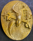 VTG 1980s Brass Anheuser Busch Budweiser Oval Eagle Belt Buckle
