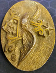 VTG 1980s Brass Anheuser Busch Budweiser Oval Eagle Belt Buckle