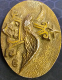 VTG 1980s Brass Anheuser Busch Budweiser Oval Eagle Belt Buckle