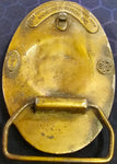 VTG 1980s Brass Anheuser Busch Budweiser Oval Eagle Belt Buckle