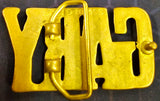 VTG 1970s Solid Brass "GARY" Name Belt Buckle Western Southwest Country Hippie