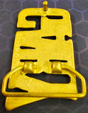 VTG 1970s Solid Brass "GARY" Name Belt Buckle Western Southwest Country Hippie