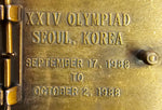 VTG 1988 XXIV Olympiad Seoul, Korea USA Shooting Team Brass Belt Buckle