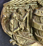 VTG 1986 Bergamot Brass Works "Proud To Be An American Coal Miner" Belt Buckle