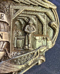 VTG 1986 Bergamot Brass Works "Proud To Be An American Coal Miner" Belt Buckle