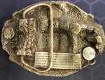 VTG 1986 Bergamot Brass Works "Proud To Be An American Coal Miner" Belt Buckle